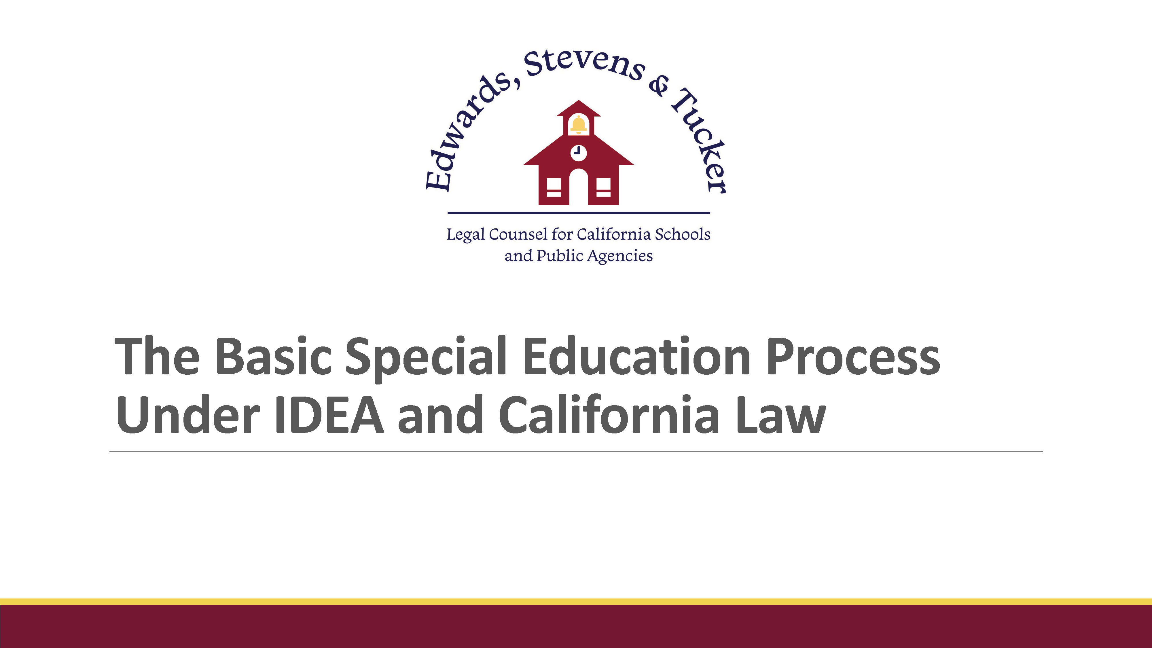 Basic Special Education Process Law