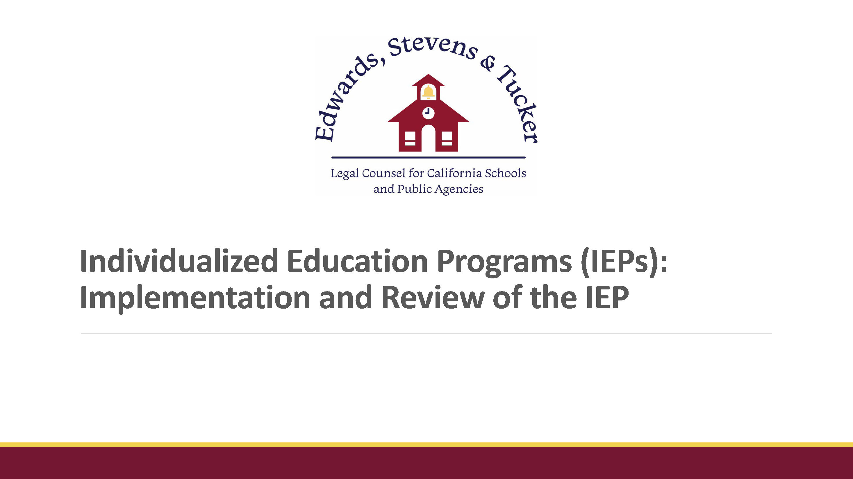 Implementation Review IEP