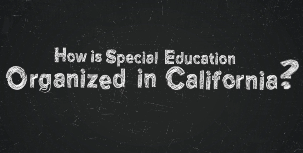 How is special education organized in California?